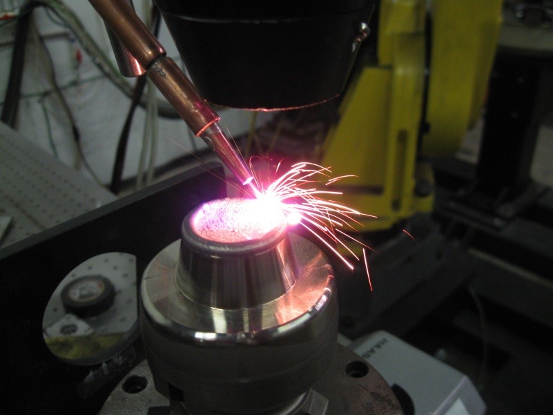 Laser cladding glass mold component