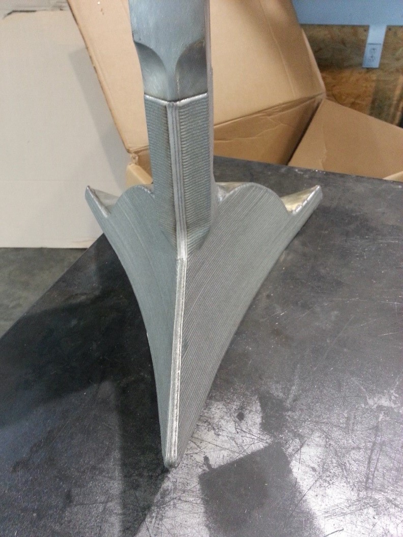 Laser hardface plow