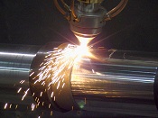 Laser cladding steel mill shaft